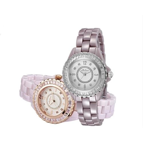 100% Full Ceramic Bracelet Watch Anti-allergy Wrist watch Elegant Women Crystal Dress Watches MELISSA Quartz Montre Femme F8011A