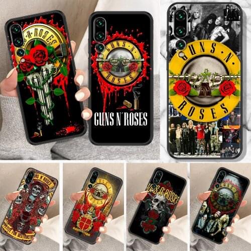 Guns N Roses Phone Case For Huawei P Mate P10 P20 P30 P40 10 20 Smart Z Pro Lite black soft prime tpu cell cover luxury Etui