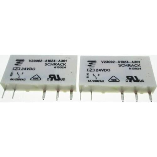 HOT NEW 24V relay V23092-A1024-A301 24VDC V23092-A1024-A301-24VDC V23092A1024A301 24VDC 24V DC24V 6A/250VAC DIP5