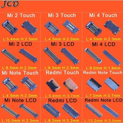 JCD Touch LCD Display Screen FPC Connector for Xiaomi Mi2 Mi3 Mi4 Mi Note Redmi RedmiNote Logic on motherboard mainboard