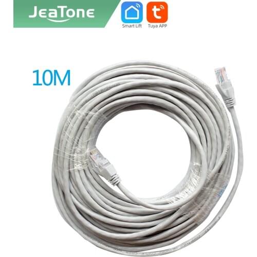 JeaTone Tuya Smart CAT5 Cable 10 meters IP Video Intercom Wire Free shipping