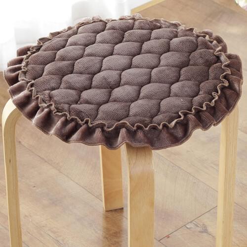 Round Velvet Chair Cushions 20 Colors Available Warm Seat Cushion Bolster Buttocks Tie On The Pad Traditional Chinese Cushion
