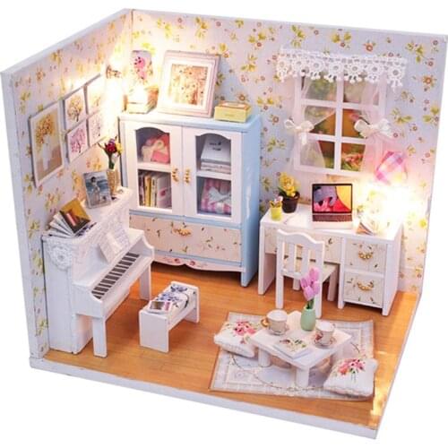 LIANYUN DIY Dollhouse Wooden DollHouses Miniature Doll House Toys for Children Birthday Gift