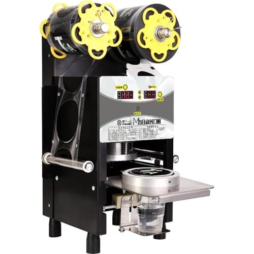 Semiautomatic Cup Sealing Machine Commercial Plastic Milk Tea Cup Sealer Portable Electric Drinks Sealing Machine M10