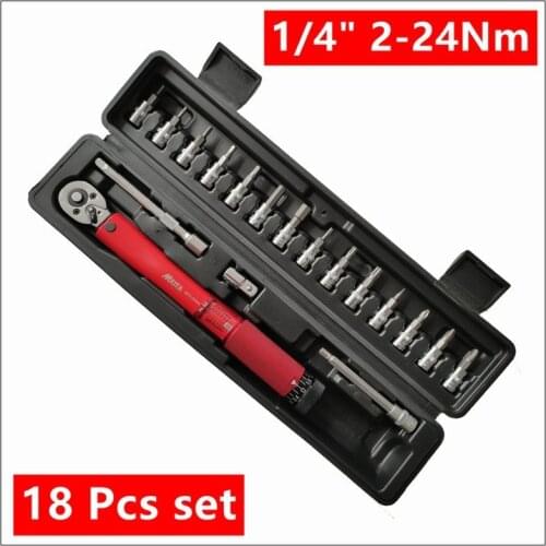 Multi Function Tool For Bicycle 18-Piece Bicycle Torque Wrench Tool Motorcycle Repair Tool Kit High Precision Industrial Grade