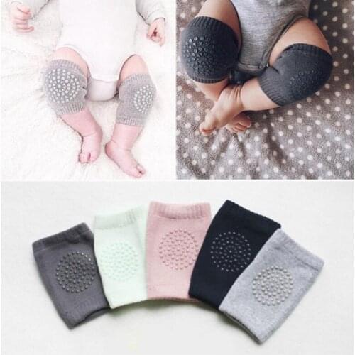 1 Pair Baby Safety Knee Pads Infant Cotton Knee Socks Unisex Anti-slip Elbow Cushion Crawling Protection Baby Warm Knee Pads