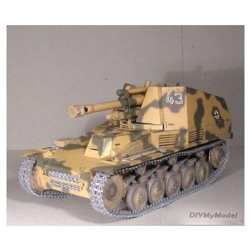 German wespe wasp self propelled gun by Harlem DIY Handcraft Paper Model KIT Handmade Toy Puzzles Gift Movie props RU(Origin)