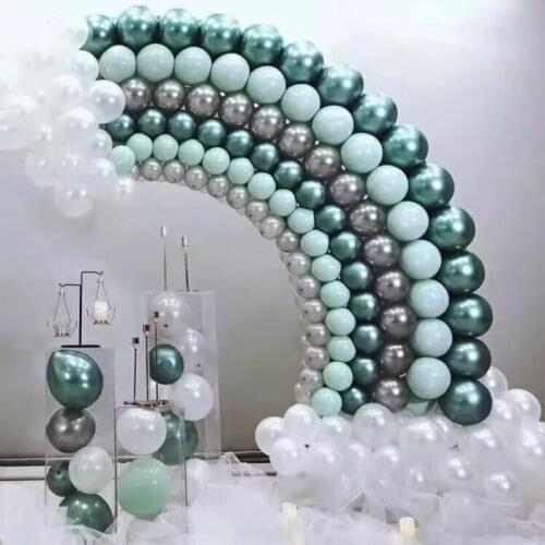 NEW 50pcs Chrome Rose Gold Balloon Flashing Metal Balloon Thicken Pearly Metal Wedding Decoration Metallic Balloons 10inch 1.8g