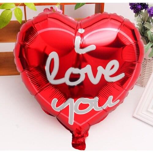 New aluminum iloveyou heart-shaped balloons party decoration balloon wholesale