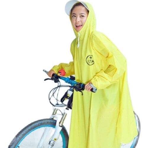 Mountain Biking Poncho Transparent Raincoat Women Plastic Suit Rain Coat Adults Yellow Waterproof Suit Bicycle Rainwear Gift