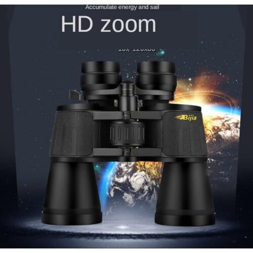 BIJIA 10-120X80 Professional Zoom Optical Hunting Binoculars Wide Angle Camping Telescope With Tripod Interface