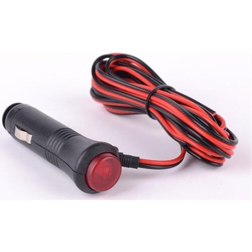 1-10 Meter Power Line 12V Car Cigarette Lighter Power Line Plug With Fuse Switch Indicator