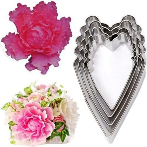 DIY Petal mold stainless steel mold fondant baking tools Cookie Tools cake decoration tools Valentines Day Easter