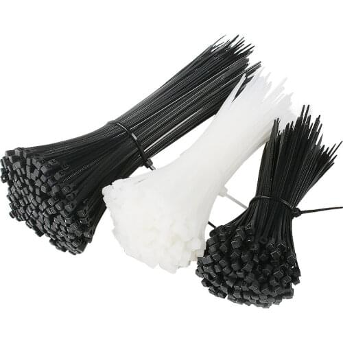 250Pcs/pack 4*250mm high quality width 3.6mm White color National Standard Self-locking Plastic Nylon Cable Ties,Wire Zip Tie