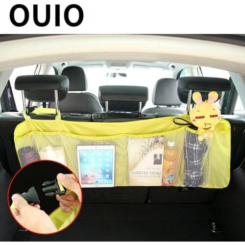 OUIO Car trunk grid hanging bags Storage Net for Mercedes Benz G Class GLK W460 W461 BMW X5 E53 E70 X1 X3 X6 E71 Audi Q3 Q5 Q7