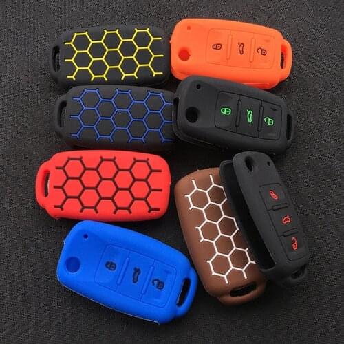 Silicone rubber key cover case shell protector Cover For Volkswagen For VW Passat Golf Jetta Bora Polo Sagitar Tiguan Accessorie