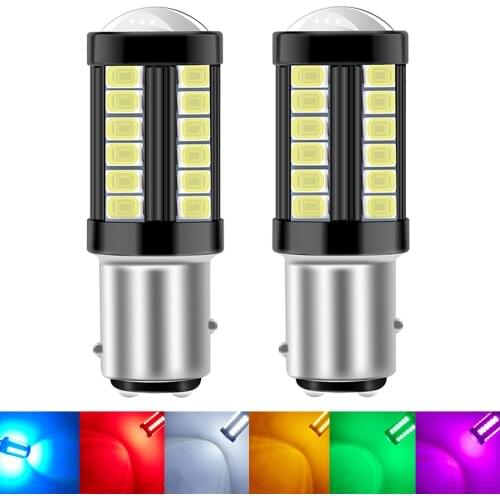 2pcs P21W 1156 BA15S Led BAU15S PY21W 1157 BAY15D P21/5W LED T20 7440 7443 3157 W21W WY21W W21/5W Bulb Auto Signal Lamp LED DRL