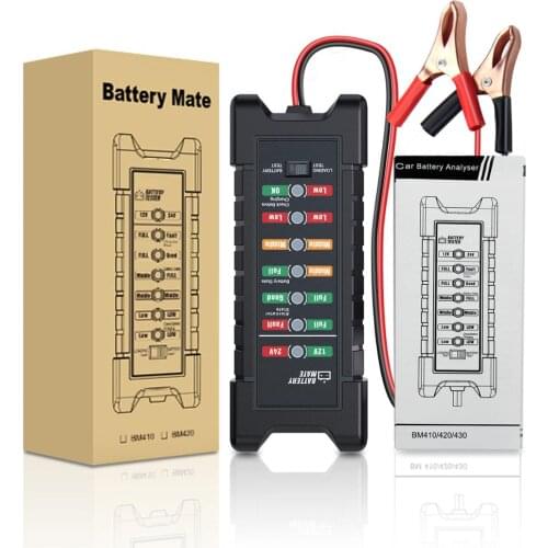 12V 24V Car Battery Tester Quick Cranking tester Alternator 7 LED Light Display Auto Diagnostic Tools 24 Volts Battery Analyze