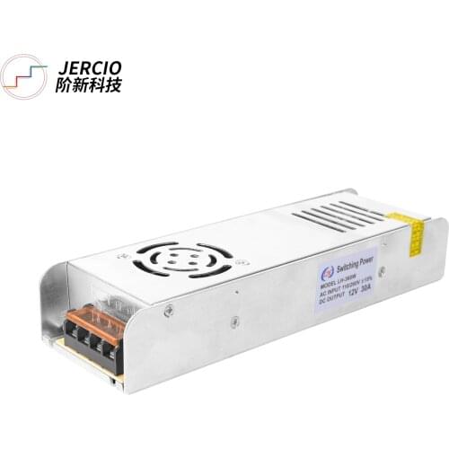 Ultrathin strip 12V 30A switching power supply LED light box monitoring power supply transformer 360W DC power supply