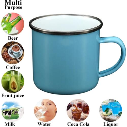 High Quality Macaron Color Enamel Cup, Simple Chinese Coffee Mug, Milk Mug