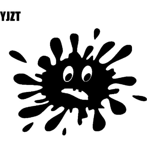 YJZT 12CM*9.3CM Bug Splat Funny Vinyl Decal Car Sticker Black/Silver C19-0159