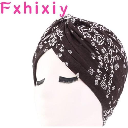 Vintage Head Scarf Bandanas Women Stretchy Turban Muslim Hat Twist Headband Warp Female Chemo Knotted Indian Cap Head Wrap