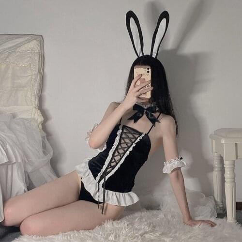 Womens Sexy Bunny Suit Girl Kawaii Lingerie Costumes for Women Adult Anime Cosplay Costumes for Girlfriend Gifts Ddlg