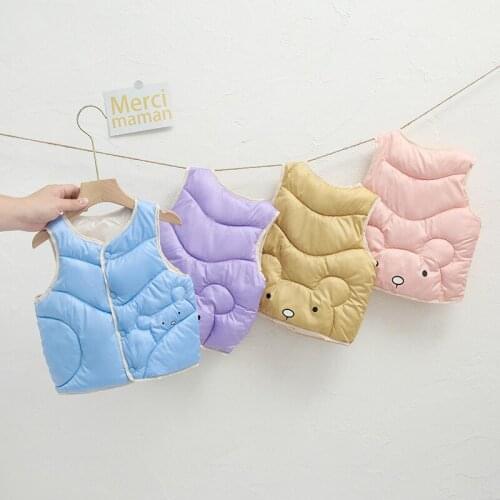 Kids Vest Sleeveless Jacket New Winter Autumn Childrens Clothing Waistcoats Boys Girls Cotton-Down Outerwear Vest Jacket 1-5Y