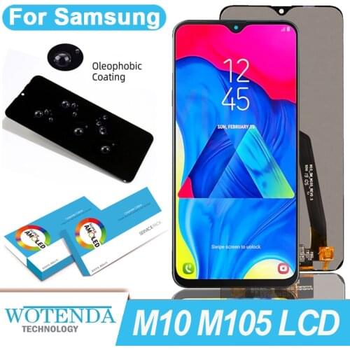 100% Original 6.2'' LCD Display Touch Screen Digitizer Assembly for Samsung Galaxy M10 2019 SM-M105 M105F Pantalla Repair Parts