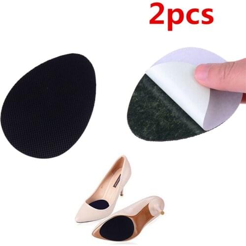 2pcs Anti-Slip Self-Adhesive Shoes Cushion High Heels Sticker High Heel Insoles Protector Rubber Shoe Pads Inserts Forefoot