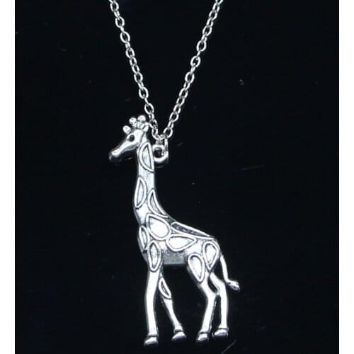 20pcs New Fashion Necklace 53x23mm giraffe deer Pendants Short Long Women Men Colar Gift Jewelry Choker