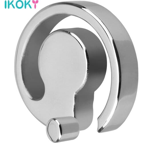 304 Stainless Steel Ball Stretcher Penis Rings U Groove Design Scrotum Rings Pendant Bondage Metal Cockring Sex Toys For Men