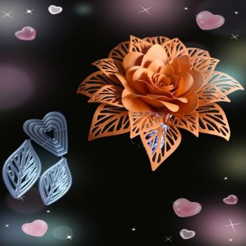 3D Flowers Leaves Stencil Metal Cutting Dies Scrapbooking Craft Dies Stamps and Dies Stitch Arrivage Snijmal En Embossing New