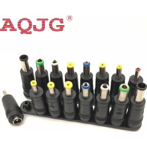 8Pcs Laptop Charger Adapter Angled Interchangeable Tips Universal Notebook PC Power Supply Power Adapter Socket Plug Connector