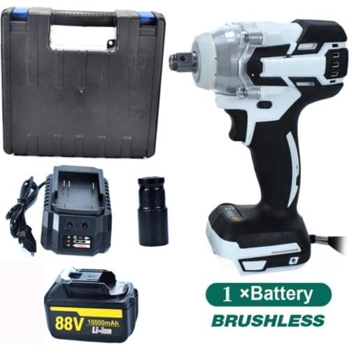 88VF 520Nm Electric Rechargeable Brushless Impact Wrench Cordless 1/2 Socket Wrench Power Tool For Makita Battery US/EU Plug