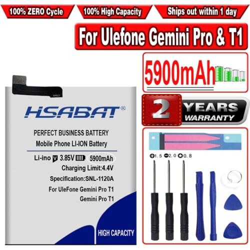 HSABAT 5900-7900mAh Top Brand Battery for Ulefone Gemini Pro T1 for Ulefone Power Batteries for Ulefone Power 3 3S Batteri