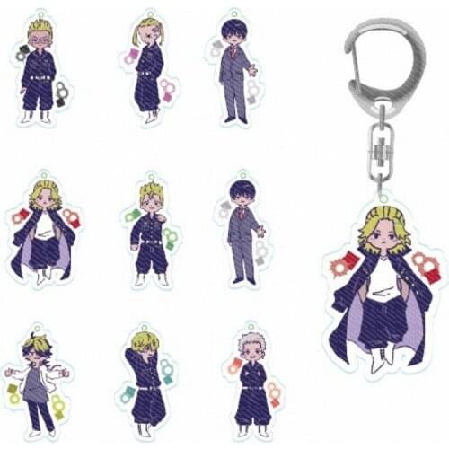Anime Tokyo Revengers Sano Manjiro Hanagaki Takemichi Pendant Acrylic Keychain Keyring School Bag Charm Cosplay Uniform Series