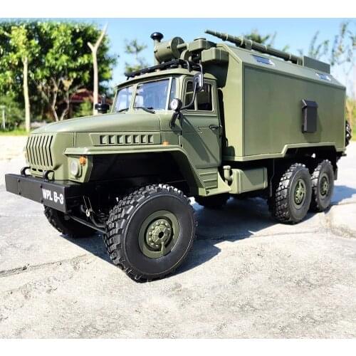 WPL B36 Ural 1/16 2.4G 6WD Rc Car Military Truck Rock Crawler Command Communication Vehicle RTR Toy for Boy New Years