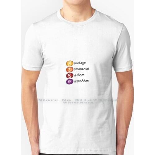 Bdsm Lettering Motif T Shirt 100% Pure Cotton Femdom Dominatrix Mistress Chastity Slave Pain Dominatix Latex Leather Hot Sexy