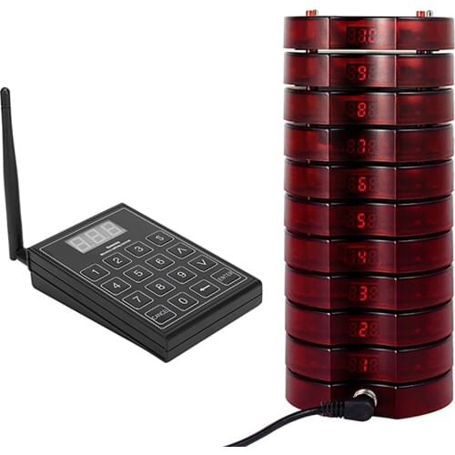 Restaurant Wireless Queue Paging System Calling Equipment Vibration Disc Waiter Pager Call Customer for Coffee Shop Nursery