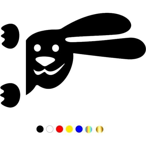 CS-1303#14*22cm Hare aboard v2 funny car sticker vinyl decal silver/black for auto car stickers styling