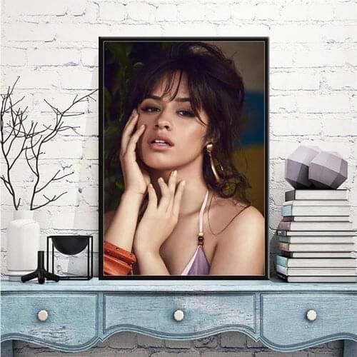 High-Definition The Living Room Ls Decorated With Pop Star Camillas Sexy Hair Music Poster Prints And Oil Paintings Silk Canvas