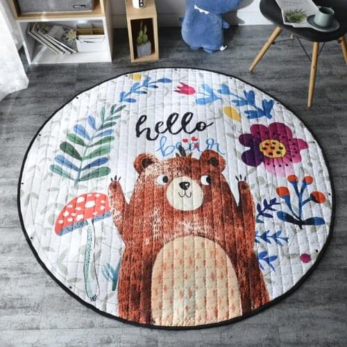 Kids Play Rug Cute Cartoon Bear Rug Backing Great for Nursery Baby,Parfect Gift for Kids Bedroom Play Room Classroom