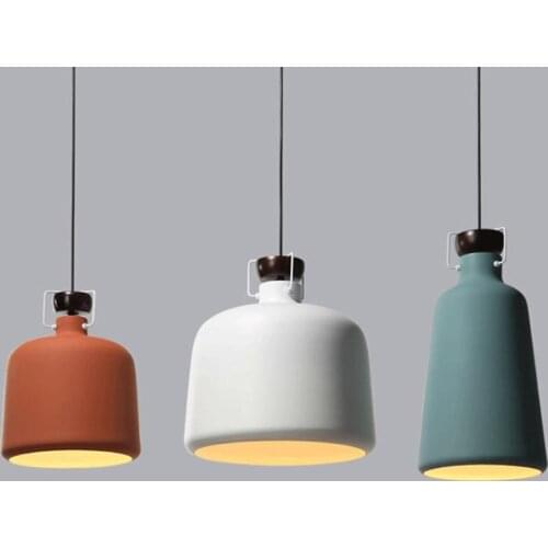 Designer Modern Simple Creative Work Color Restaurant Lighting Fashion Single Head Bar Table Hot Pot Restaurant Chandelier