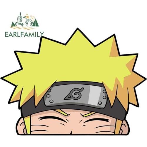 EARLFAMILY for Uzumaki Smiling Peeker Car Sticker Bumper Decoration Motorcycle JDM Assessoires VAN Decoration Waterproof Decal