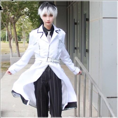 Hot Tokyo Ghoul Anime Cosplay Halloween Costume For Man Woman Cos Finsin Zuozum Sasaki Haise Cosplay Costume Windbreaker Suit