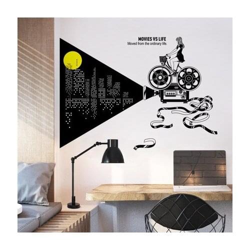 Creative Black and White Movies VS Life Poster Wall Sticker Modern Painting for Living Room Bedroom Prints Wall Art