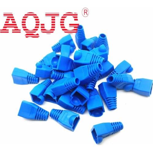 100pcs Soft Plastic Ethernet RJ45 Cable Connector Boots Plug Cover Random Color AQJG RJ45 Cat6 Cat5E Plugs Ethernet Network