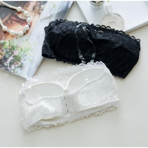 2017 Summer lace decoration tube top basic belt pad underwear no shoulder tape basic sexy tube top around the chest thin