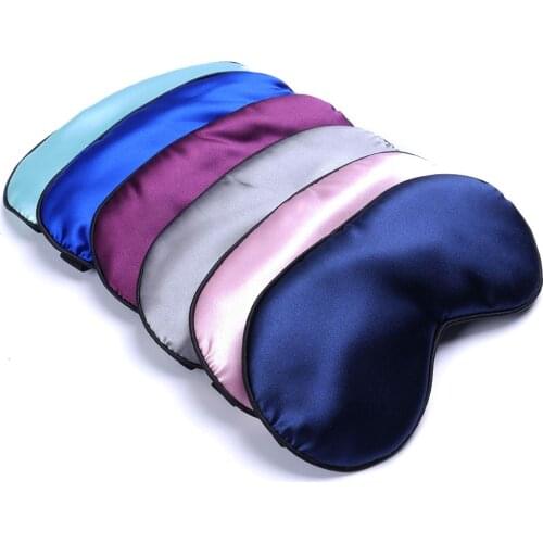 1Pc Pure Silk Sleep Rest Eye Mask Padded Shade Cover Travel Relax Aid Blindfolds Rest Travel Accessories